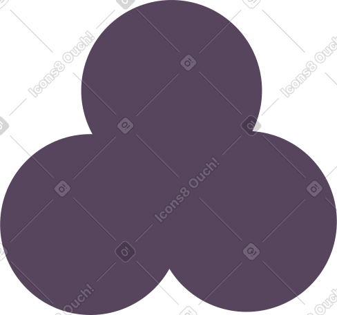 purple trefoil PNG, SVG