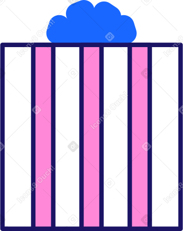 striped gift box Illustration in PNG, SVG
