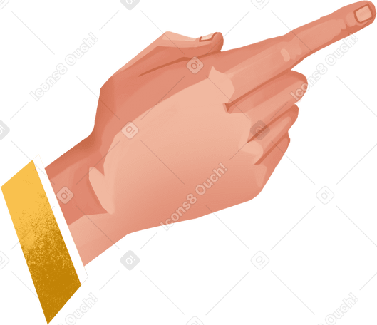 right hand points PNG、SVG