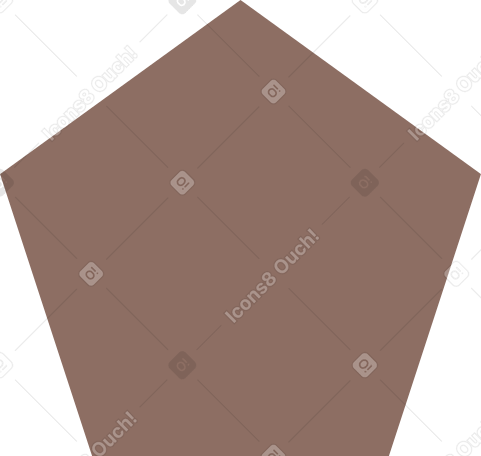 pentagon brown Illustration in PNG, SVG