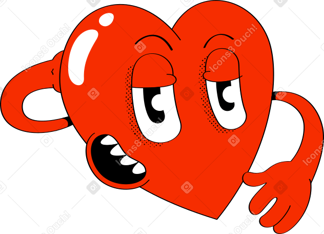 red living heart PNG, SVG