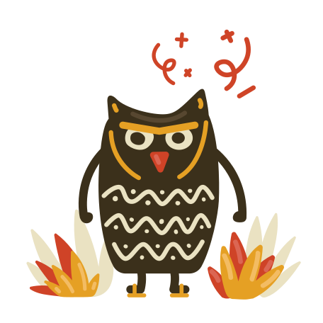Angry owl Illustration in PNG, SVG