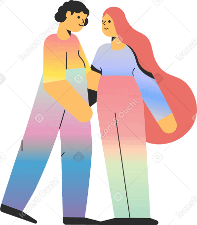 man and a woman are standing in an embrace PNG, SVG
