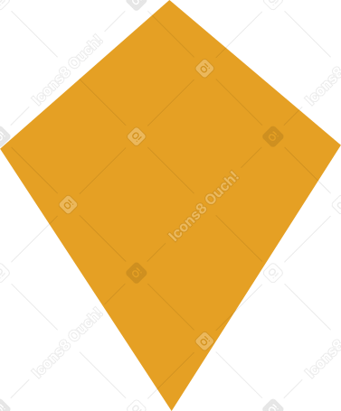 orange kite PNG, SVG