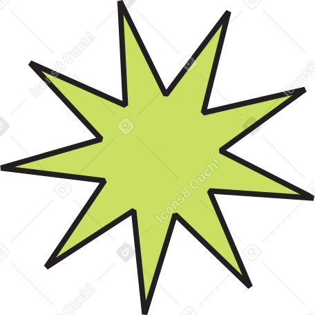 nine pointed star Illustration in PNG, SVG