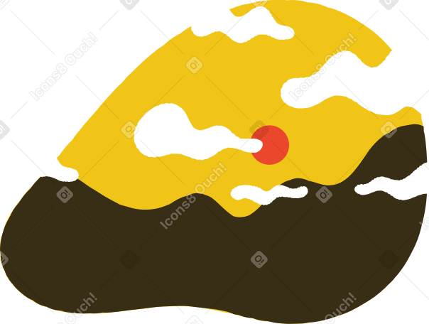 mountain landscape Illustration in PNG, SVG