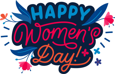 lettering happy women's day text PNG, SVG