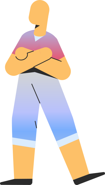 Person in shorts standing PNG, SVG