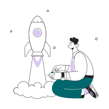 Guy with the rocket PNG, SVG