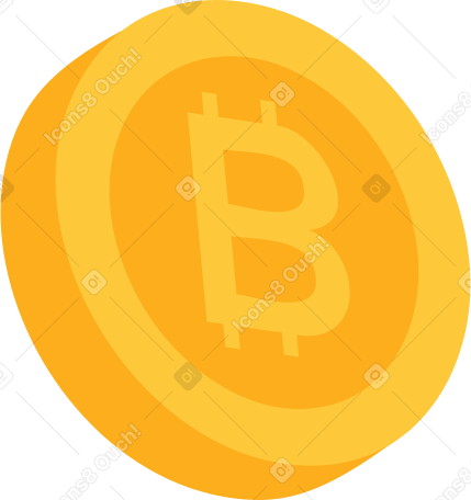 bitcoin coin Illustration in PNG, SVG