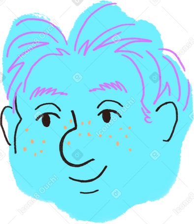 man with freckles PNG, SVG