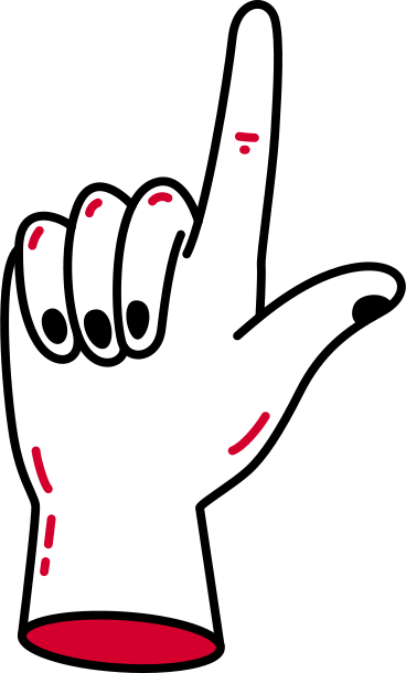 Hand with pointing finger PNG, SVG