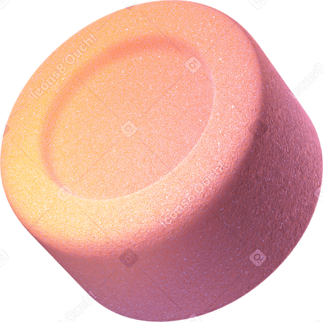 3D Cilindro de piedra redondo PNG, SVG