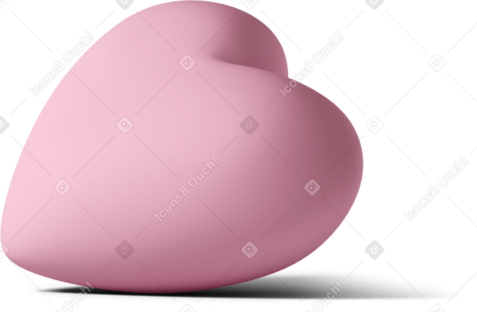 3D heart on ground PNG, SVG