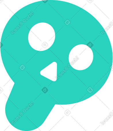 skull green PNG, SVG