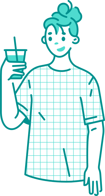 Woman with lemonade torso PNG, SVG