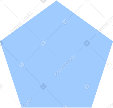 light blue pentagon PNG, SVG
