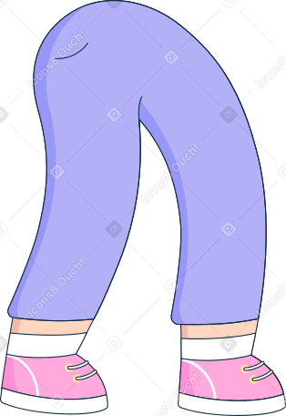 Illustration Jambes en pantalon violet aux formats PNG, SVG