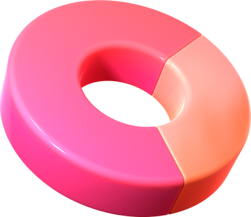 Donut-diagramm mit zwei teilen PNG, SVG