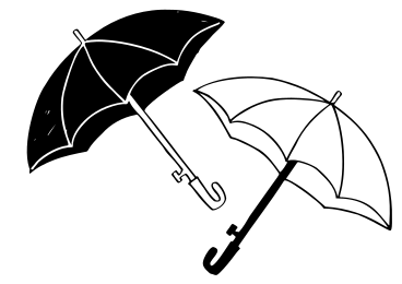 Dos paraguas abiertos PNG, SVG