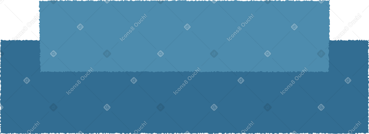 sofa blue PNG, SVG