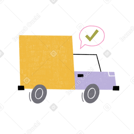Delivery truck Illustration in PNG, SVG