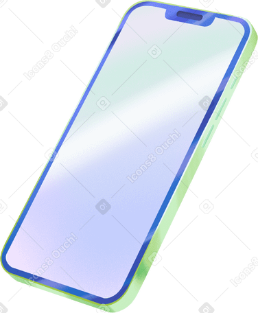 Айфон в перспективе в PNG, SVG