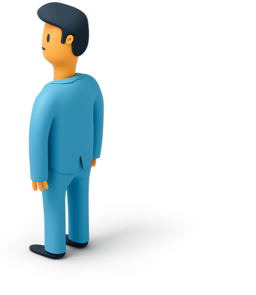 Back view of businessman looking left PNG, SVG
