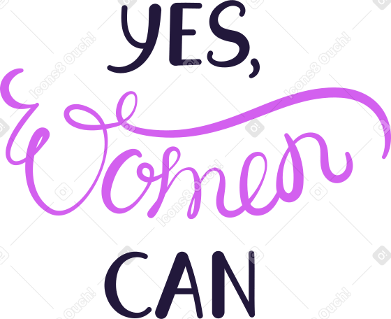 yes women can Illustration in PNG, SVG
