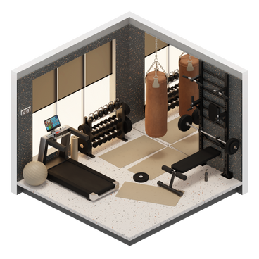 Isometric gym PNG, SVG