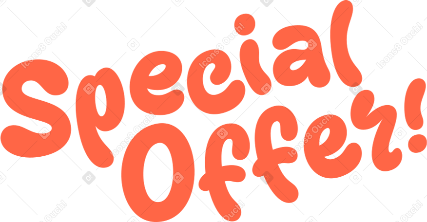 lettering special offer! text PNG, SVG