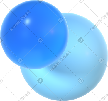 Two glassy spheres PNG, SVG