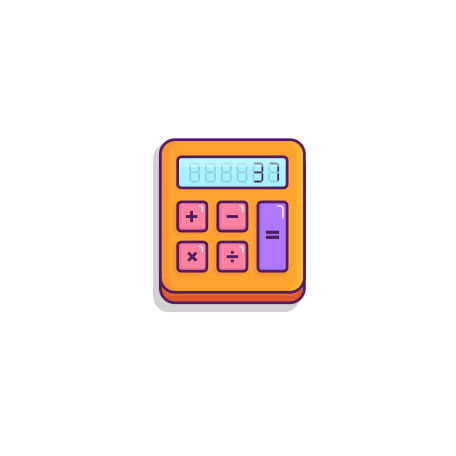 Calculator Illustration in PNG, SVG