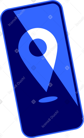 지리적 위치 아이콘이 있는 전화 PNG, SVG