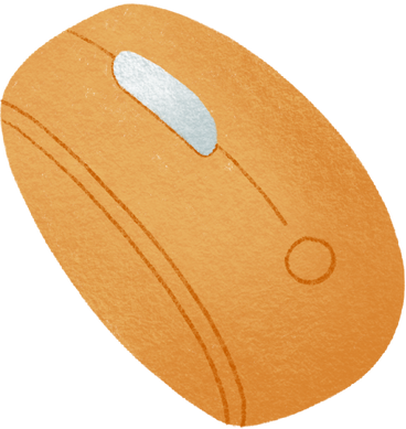yellow computer mouse PNG, SVG