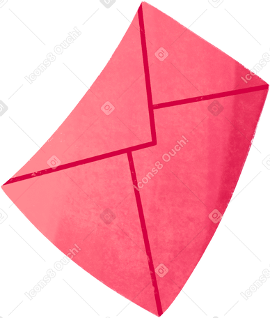 pink envelope Illustration in PNG, SVG