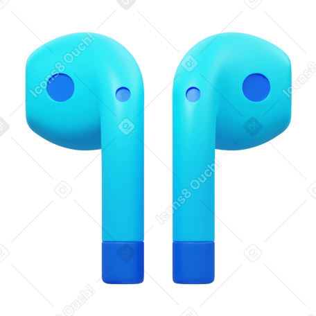 3D earbud headphones PNG, SVG