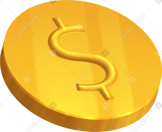 coin with dollar sign PNG、SVG