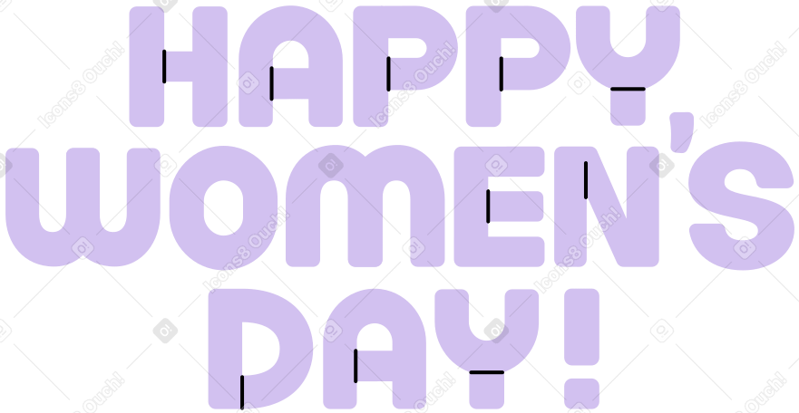 행복한 여성의 날 레터링! PNG, SVG