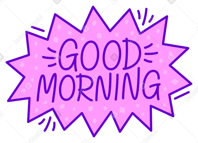 lettering good morning в PNG, SVG