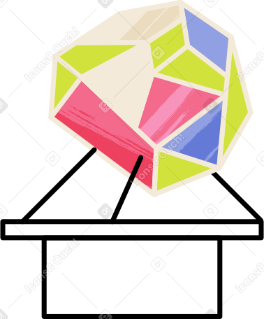 diamond on a stand Illustration in PNG, SVG