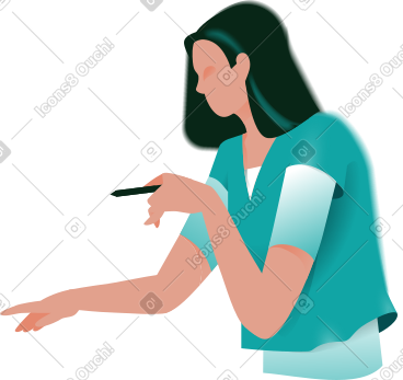 女人解释 PNG, SVG