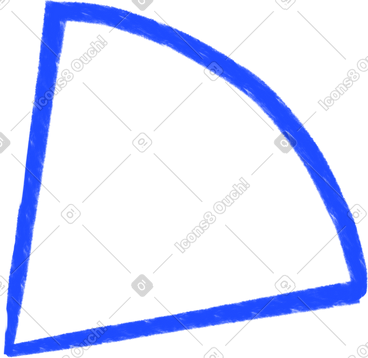 Blue lined triangle sector PNG, SVG