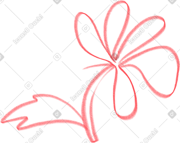 Red flower PNG, SVG