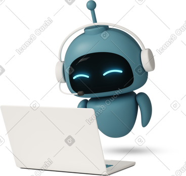 Chatbot using laptop PNG, SVG