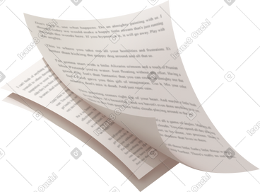 Floating papers PNG, SVG