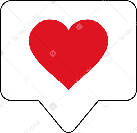 Bulle avec coeur PNG, SVG