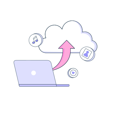 Télécharger des fichiers d'un ordinateur portable vers le cloud PNG, SVG