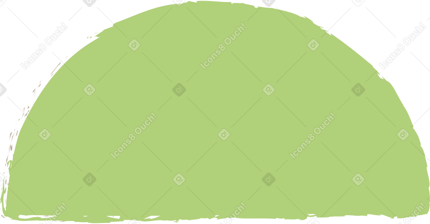 green semicircle PNG、SVG