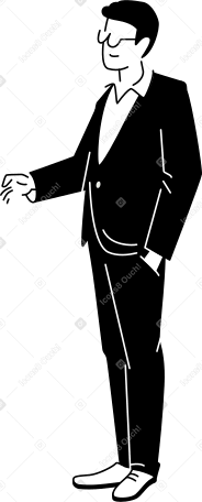 молодой человек в очках и деловом костюме в PNG, SVG